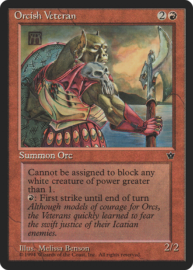 Orcish Veteran (FEM-62D) [Fallen Empires] MTG Single Wizards of the Coast