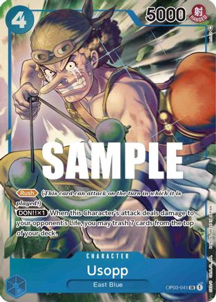 Usopp (Alternate Art) (OP03-041) [Pillars of Strength] Foil One Piece Single Bandai