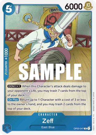Zeff (OP03-047) [Pillars of Strength] Foil One Piece Single Bandai