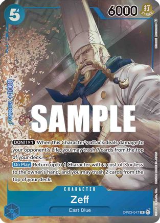 Zeff (Alternate Art) (OP03-047) [Pillars of Strength] Foil One Piece Single Bandai