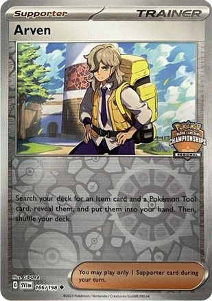 Arven - 166/198 (Regional Championships) () Reverse Holofoil [Promos: League & Championship Cards] Pokemon Single Pokémon