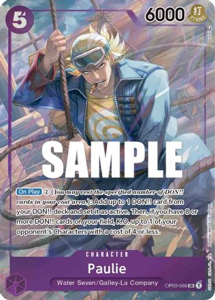 Paulie (Alternate Art) (OP03-066) [Pillars of Strength] Foil One Piece Single Bandai