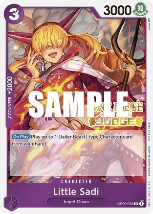 Little Sadi (Judge) (OP02-073) [One Piece Promotion Cards] Foil One Piece Single Bandai