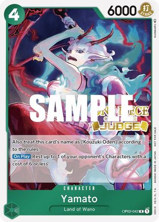 Yamato (Judge) (OP02-042) [One Piece Promotion Cards] Foil One Piece Single Bandai