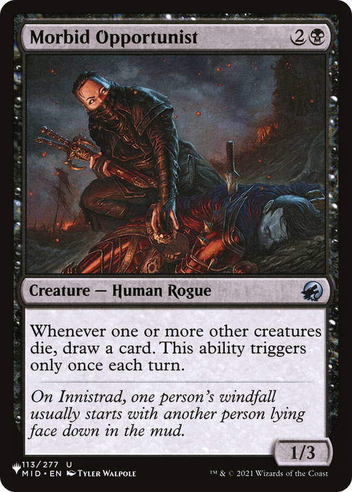 Morbid Opportunist (LIST-MID-113) [Mystery Booster] The List MTG Single Wizards of the Coast