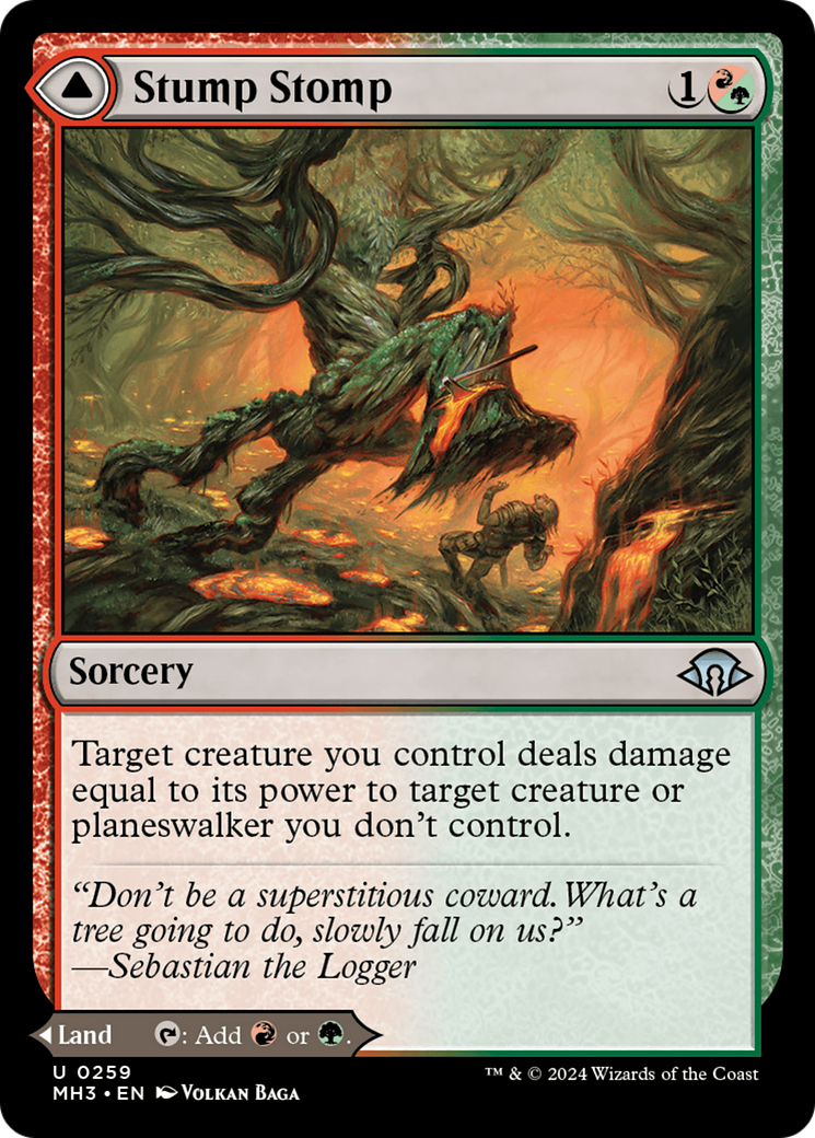 Stump Stomp // Burnwillow Clearing [Modern Horizons 3] MTG Single Magic: The Gathering   