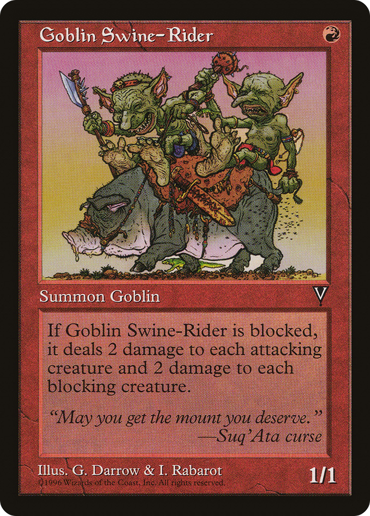 Goblin Swine-Rider (VIS-081) [Visions] MTG Single Wizards of the Coast