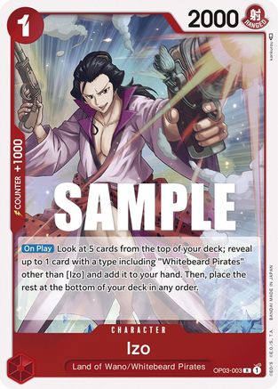 Izo (OP03-003) [Pillars of Strength] Foil One Piece Single Bandai
