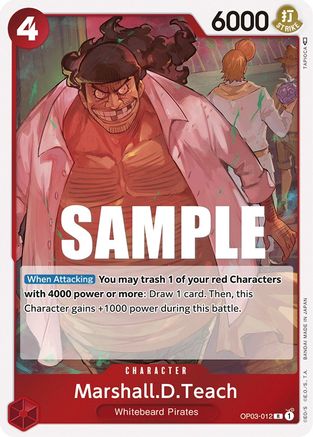 Marshall.D.Teach (OP03-012) [Pillars of Strength] Foil One Piece Single Bandai