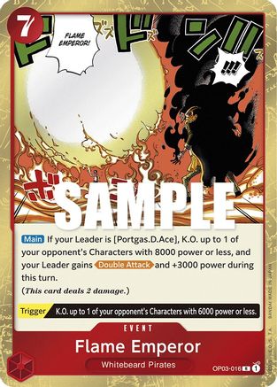 Flame Emperor (OP03-016) [Pillars of Strength] Foil One Piece Single Bandai