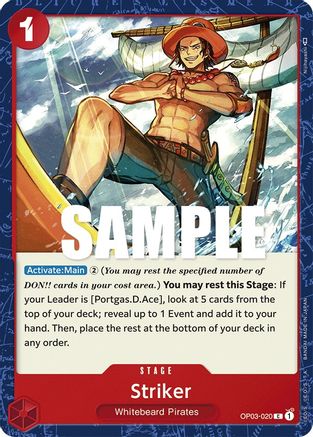 Striker (OP03-020) [Pillars of Strength] One Piece Single Bandai