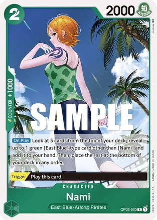 Nami (030) (OP03-030) [Pillars of Strength] Foil One Piece Single Bandai