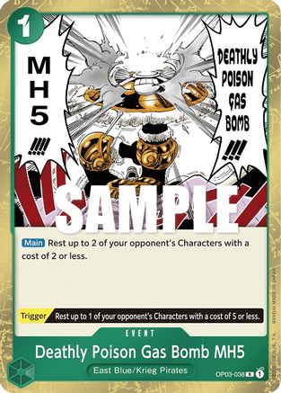 Deathly Poison Gas Bomb MH5 (OP03-038) [Pillars of Strength] Foil One Piece Single Bandai