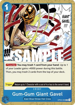 Gum-Gum Giant Gavel (OP03-055) [Pillars of Strength] One Piece Single Bandai