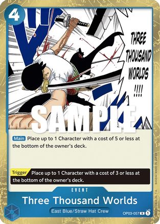 Three Thousand Worlds (OP03-057) [Pillars of Strength] Foil One Piece Single Bandai