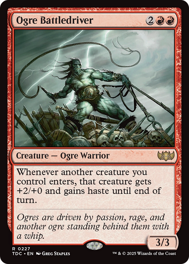 Ogre Battledriver (TDC-227) [Commander: Tarkir: Dragonstorm] MTG Single Wizards of the Coast