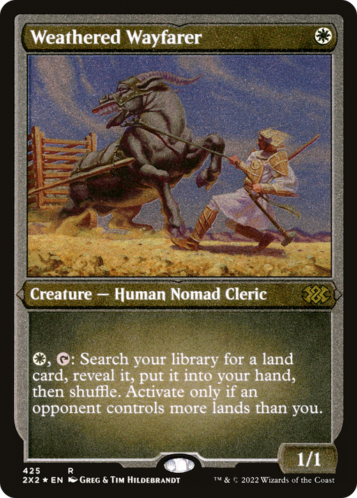 Weathered Wayfarer (Foil Etched) (2X2-425) [Double Masters 2022] Foil MTG Single Wizards of the Coast
