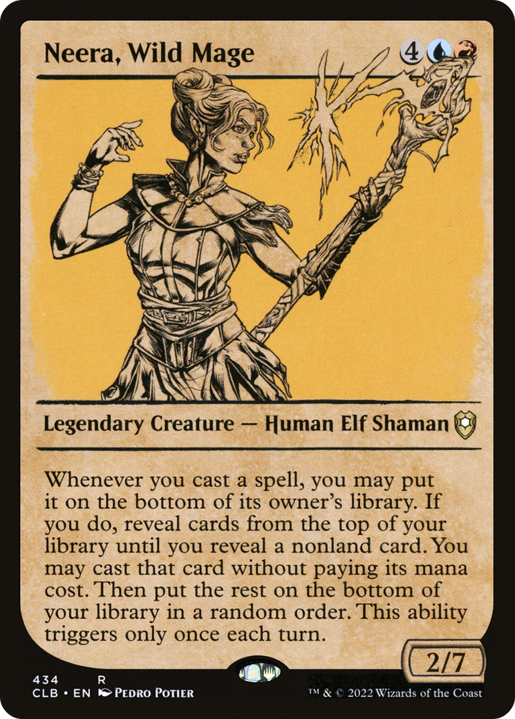Neera, Wild Mage (CLB-434) [Commander Legends: Battle for Baldur's Gate] (Showcase) MTG Single Wizards of the Coast
