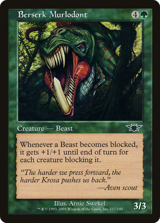 Berserk Murlodont (LGN-117) [Legions] MTG Single Wizards of the Coast