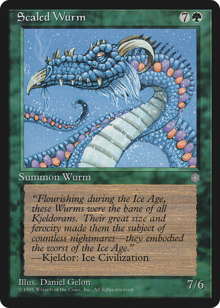 Scaled Wurm (ICE-) [Ice Age] MTG Single Wizards of the Coast