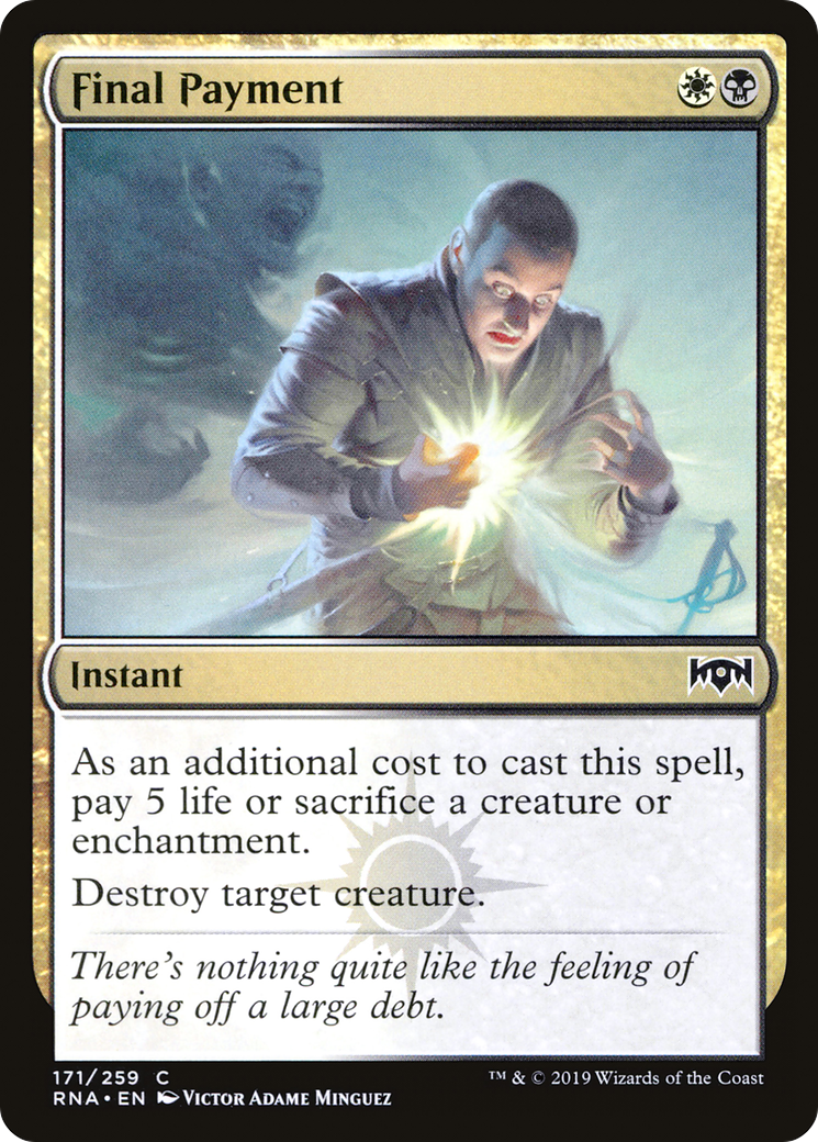 Final Payment (RNA-171) [Ravnica Allegiance] MTG Single Wizards of the Coast