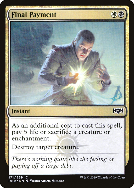 Final Payment (RNA-171) [Ravnica Allegiance] MTG Single Wizards of the Coast
