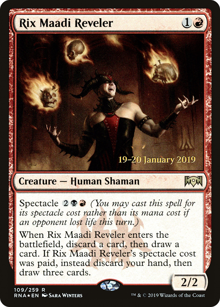 Rix Maadi Reveler (PRE-109) [Ravnica Allegiance Promos] Foil MTG Single Wizards of the Coast