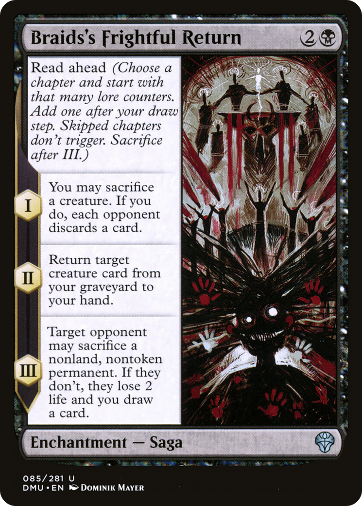 Braids's Frightful Return (DMU-085) [Dominaria United] Foil MTG Single Wizards of the Coast