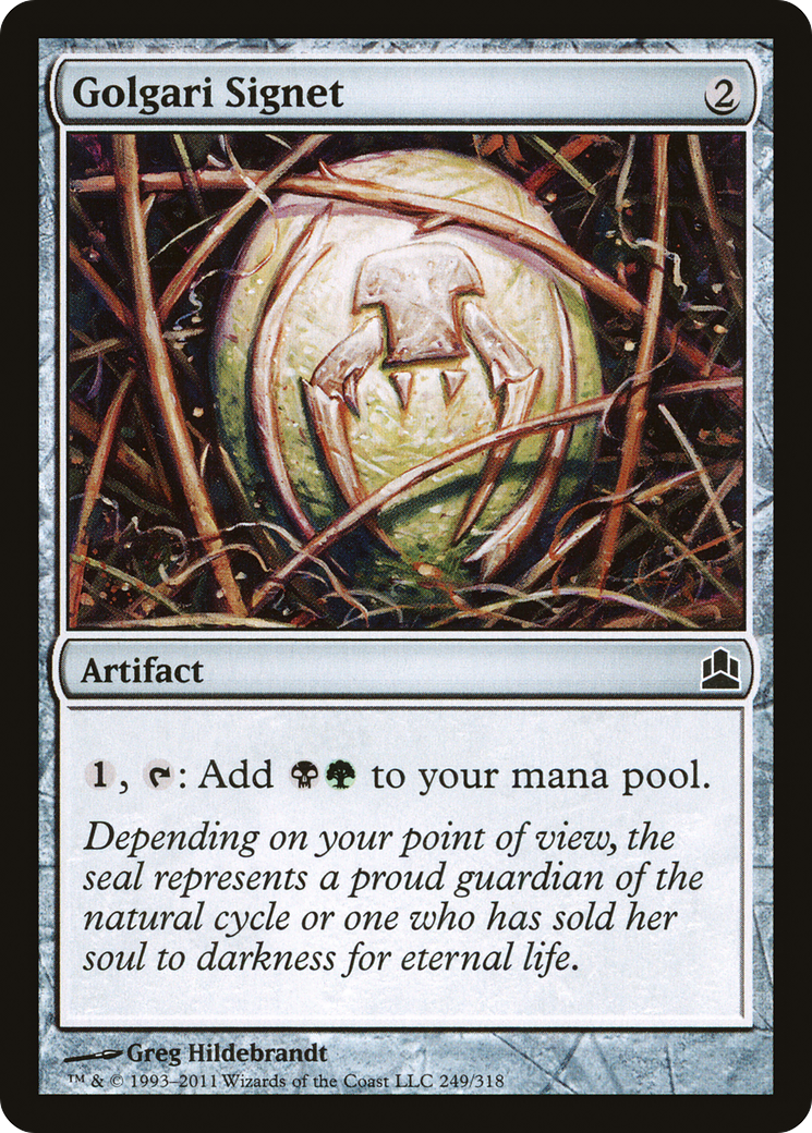 Golgari Signet (CMD-249) [Commander 2011] MTG Single Wizards of the Coast