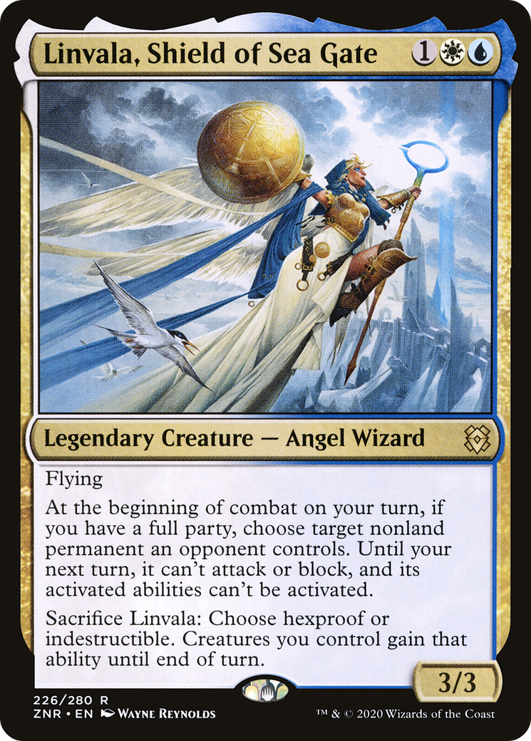 Linvala, Shield of Sea Gate (ZNR-226) [Zendikar Rising] Foil MTG Single Wizards of the Coast