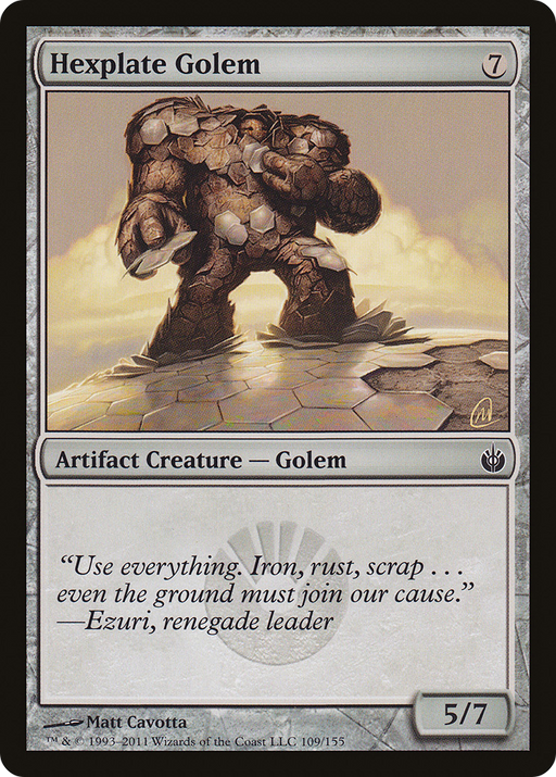 Hexplate Golem (MBS-109) [Mirrodin Besieged] MTG Single Wizards of the Coast