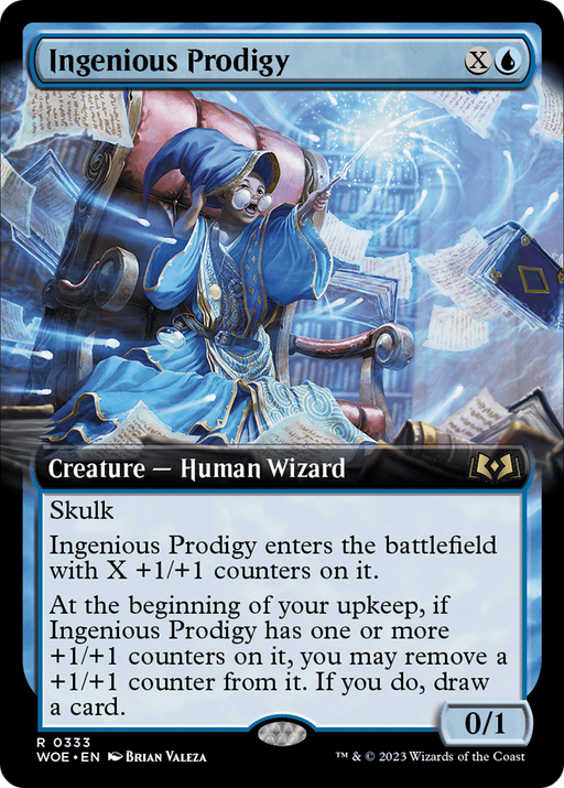 Ingenious Prodigy (WOE-333) [Wilds of Eldraine] (Extended Art) MTG Single Wizards of the Coast