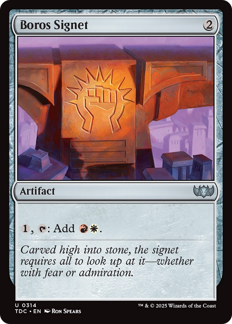 Boros Signet (TDC-314) [Commander: Tarkir: Dragonstorm] MTG Single Wizards of the Coast