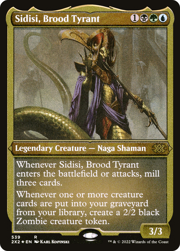 Sidisi, Brood Tyrant (Foil Etched) (2X2-539) [Double Masters 2022] Foil MTG Single Wizards of the Coast