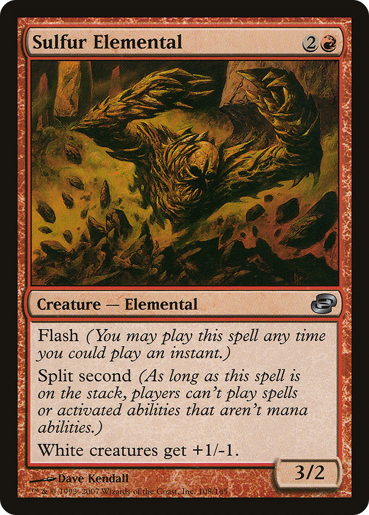 Sulfur Elemental (PLC-108) [Planar Chaos] Foil MTG Single Planar Chaos