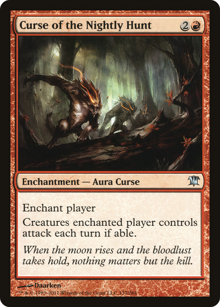 Curse of the Nightly Hunt (ISD-137) [Innistrad] MTG Single Wizards of the Coast