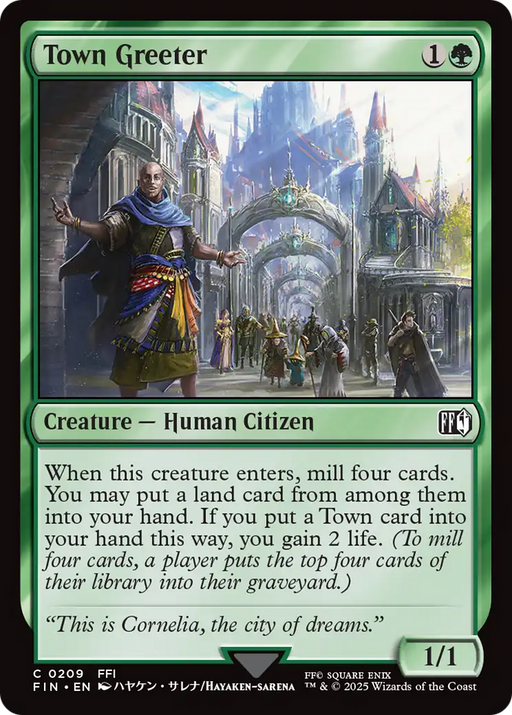 Town Greeter (FIN-209) [FINAL FANTASY] Foil MTG Single Wizards of the Coast