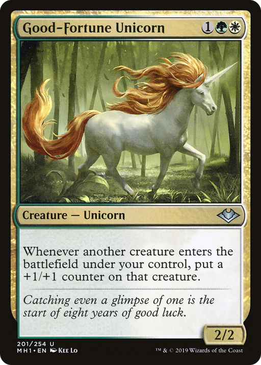 Good-Fortune Unicorn (MH1-201) [Modern Horizons] MTG Single Modern Horizons