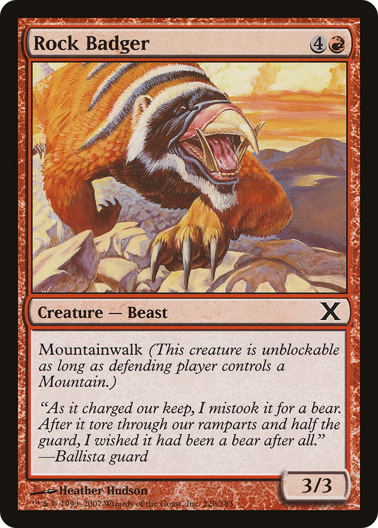 Rock Badger (10E-226) [Tenth Edition] MTG Single Wizards of the Coast