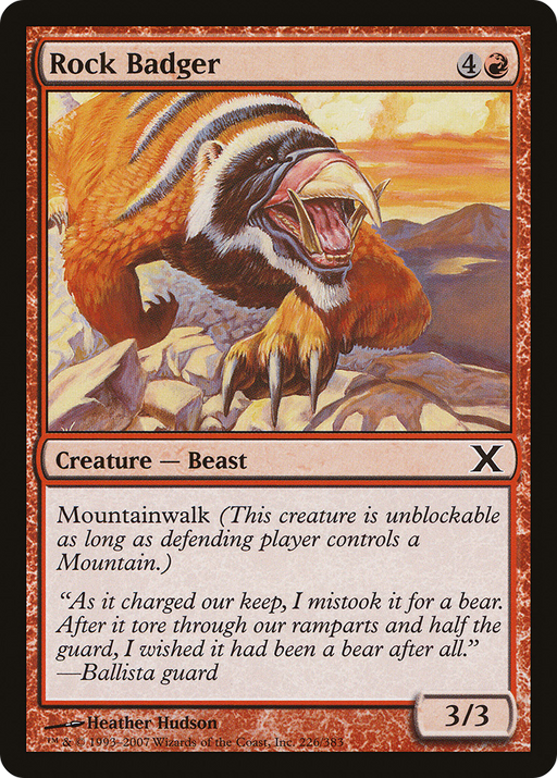 Rock Badger (10E-226) [Tenth Edition] MTG Single Wizards of the Coast