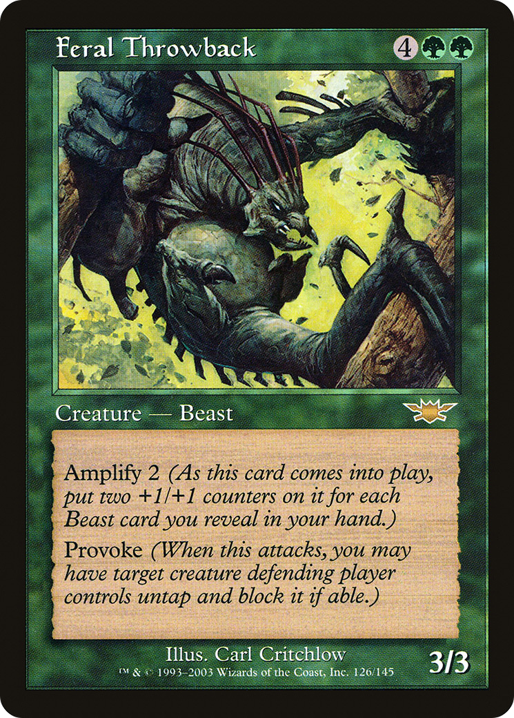 Feral Throwback (LGN-126) [Legions] MTG Single Wizards of the Coast