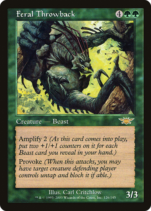 Feral Throwback (LGN-126) [Legions] MTG Single Wizards of the Coast