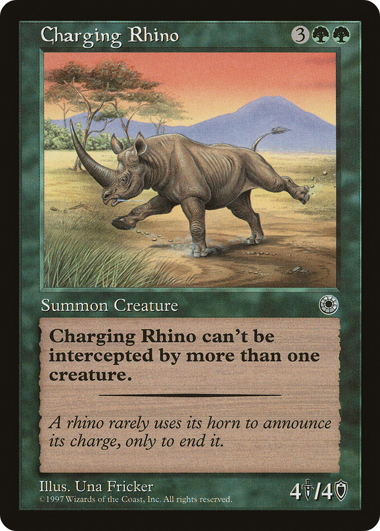 Charging Rhino (POR-161) [Misc] Portal MTG Single Wizards of the Coast