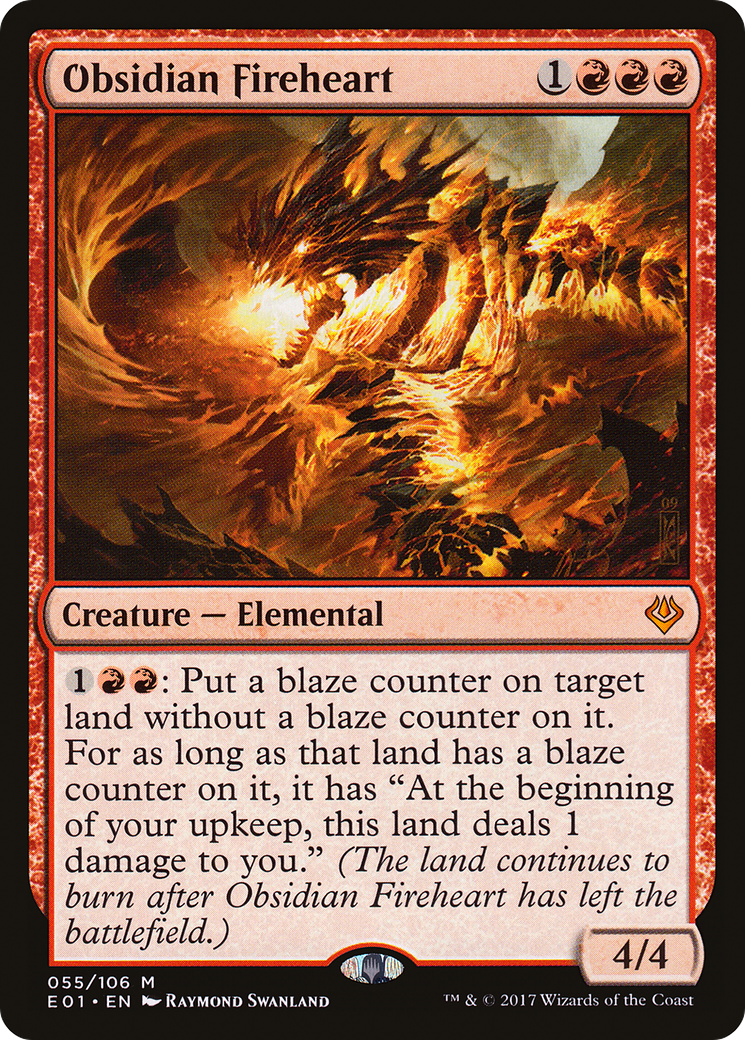 Obsidian Fireheart (AC2-055) [Misc] Archenemy: Nicol Bolas MTG Single Wizards of the Coast