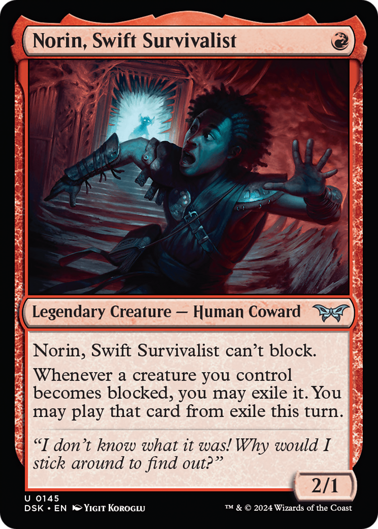 Norin, Swift Survivalist (0145) (DSK-145) [Duskmourn: House of Horror] Foil MTG Single Wizards of the Coast