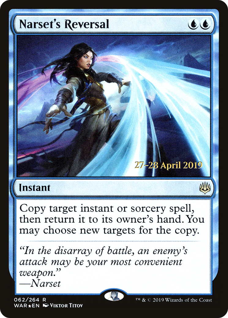 Narset's Reversal (PRE-062) [War of the Spark Promos] Foil MTG Single Wizards of the Coast
