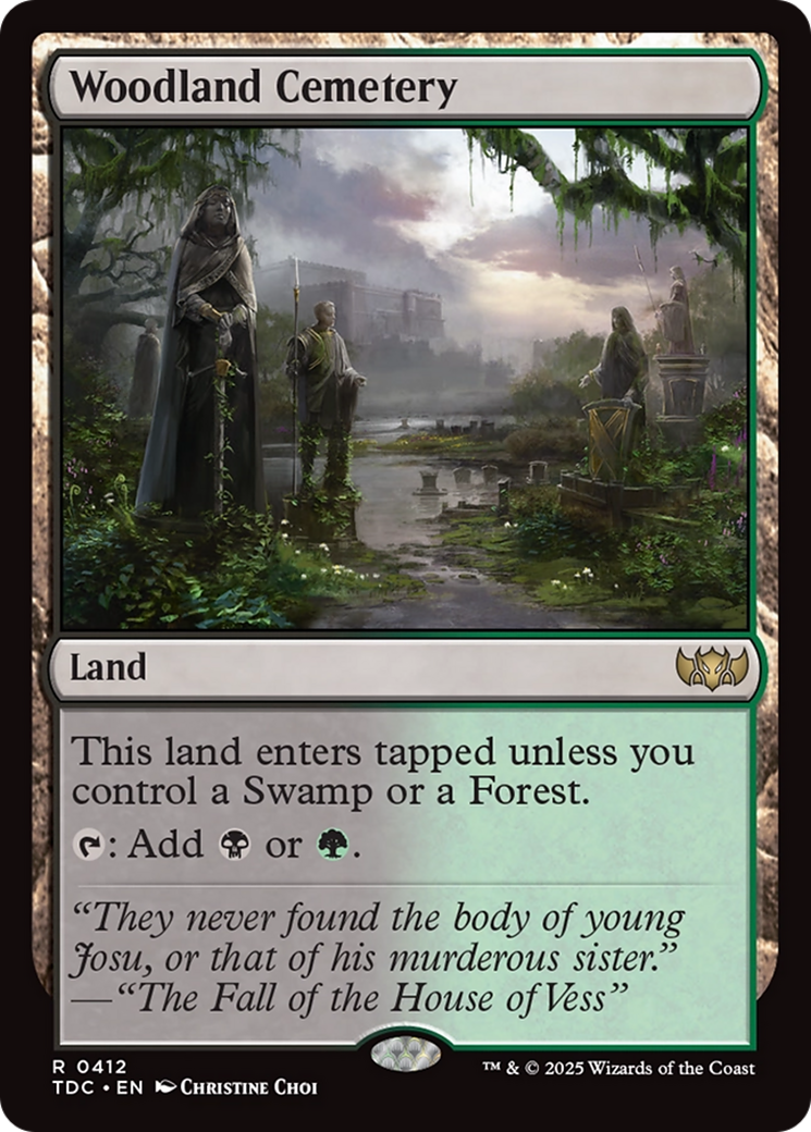 Woodland Cemetery (TDC-412) [Commander: Tarkir: Dragonstorm] MTG Single Wizards of the Coast