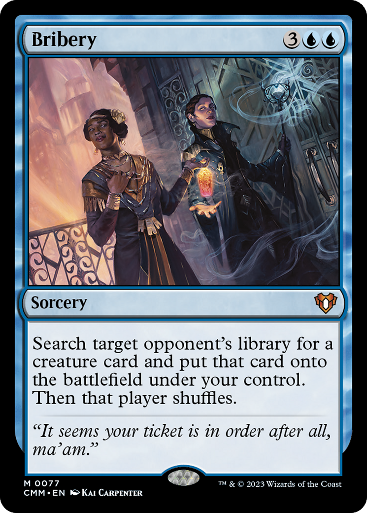 Bribery (CMM-077) [Commander Masters] MTG Single Wizards of the Coast