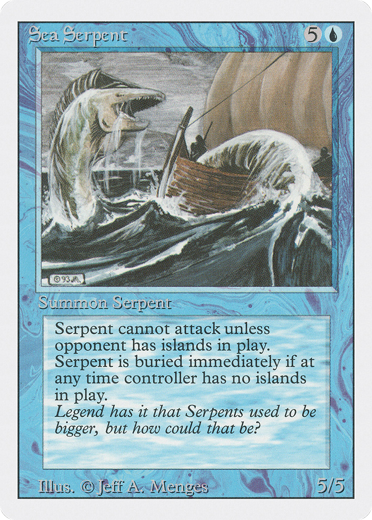 Sea Serpent (3ED-078) [Revised Edition] MTG Single Wizards of the Coast