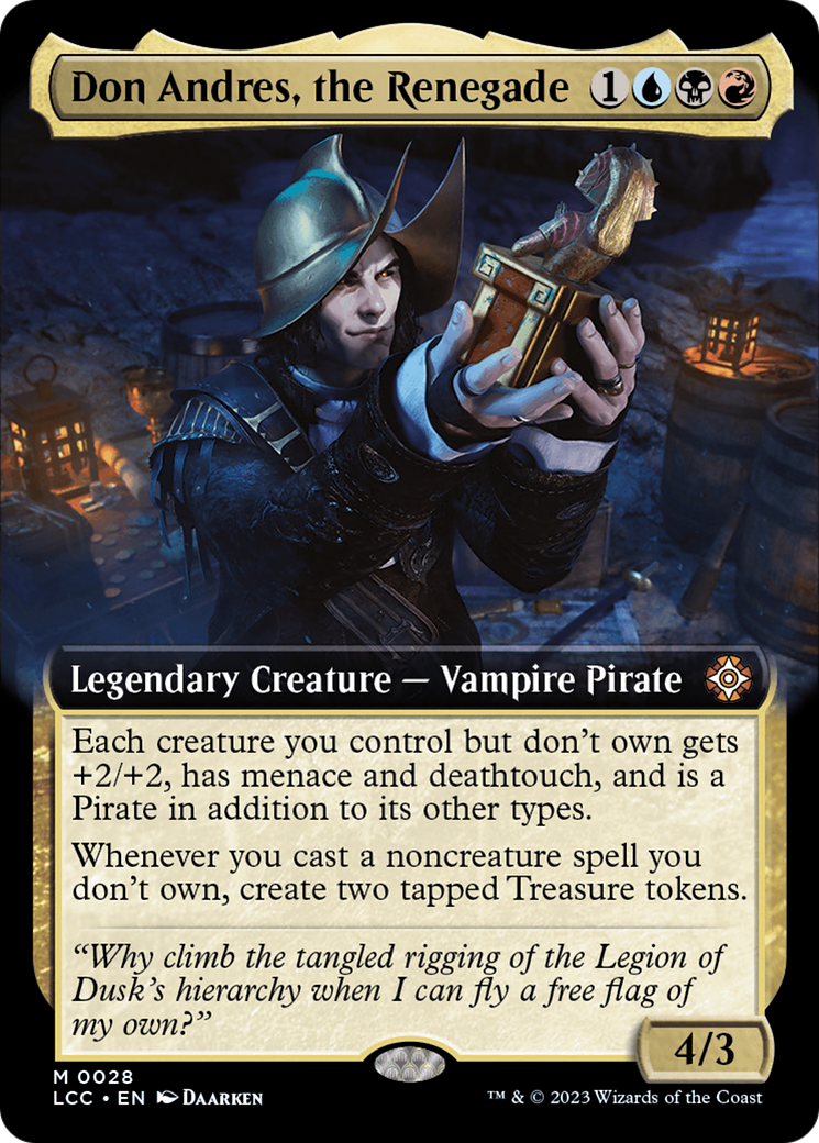 Don Andres, the Renegade (LCC-028) [The Lost Caverns of Ixalan Commander] (Extended Art) Foil MTG Single Wizards of the Coast